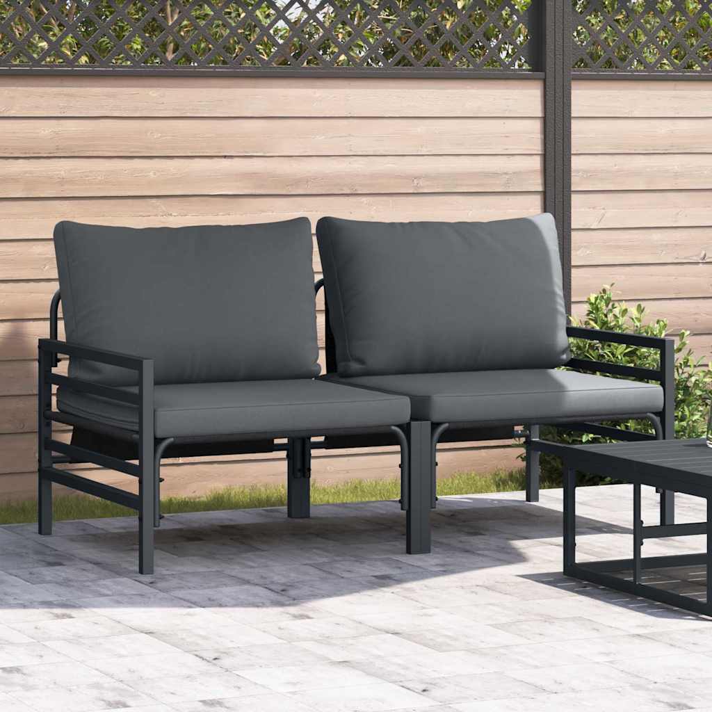 Anthracite Garden Lounge Set with Cushions
